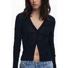 Desigual Black Viscose Sweater