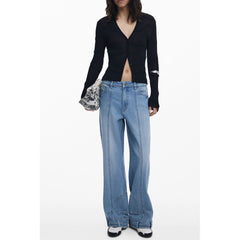 Desigual Black Viscose Sweater