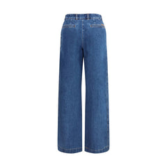 Dolce & Gabbana Blue Cotton Straight-Leg Jeans