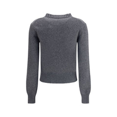 Ami Paris Gray Cashmere Cashmere Sweater