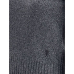 Ami Paris Gray Cashmere Cashmere Sweater