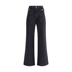 7FOR Black Cotton Jeans Denim