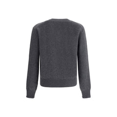 Ami Paris Gray Cashmere Cardigan