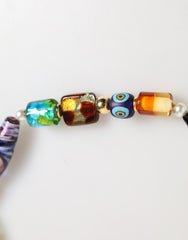Dolce & Gabbana Multicolor Murano Glass Beads Brass Women Jewelry Necklace