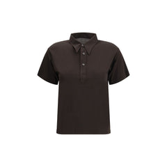 Margiela Brown Viscose Polo Shirt