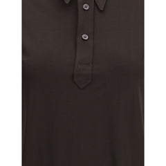 Margiela Brown Viscose Polo Shirt