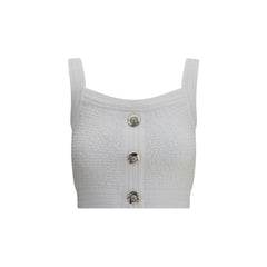 Balmain White Polyamide Top