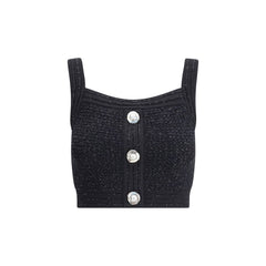 Balmain Black Polyamide Top