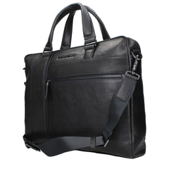 Piquadro Blue Leather Business And Laptop Bags