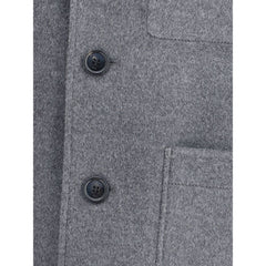 Ami Paris Gray Wool Coat