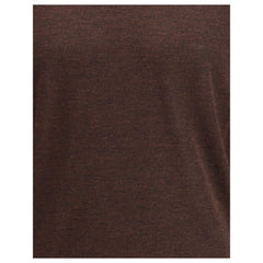 Cruna Brown Wool Turtleneck