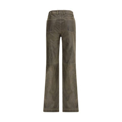 Etro Brown Leather Pants