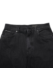 Dolce & Gabbana Black Cotton Logo Men Mid Waist Denim Jeans