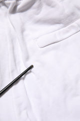 Dolce & Gabbana White Cotton Cargo Trousers Logo Patch Pants