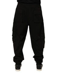 Dolce & Gabbana Black Cotton Cargo Jogger Sweatpants Pants