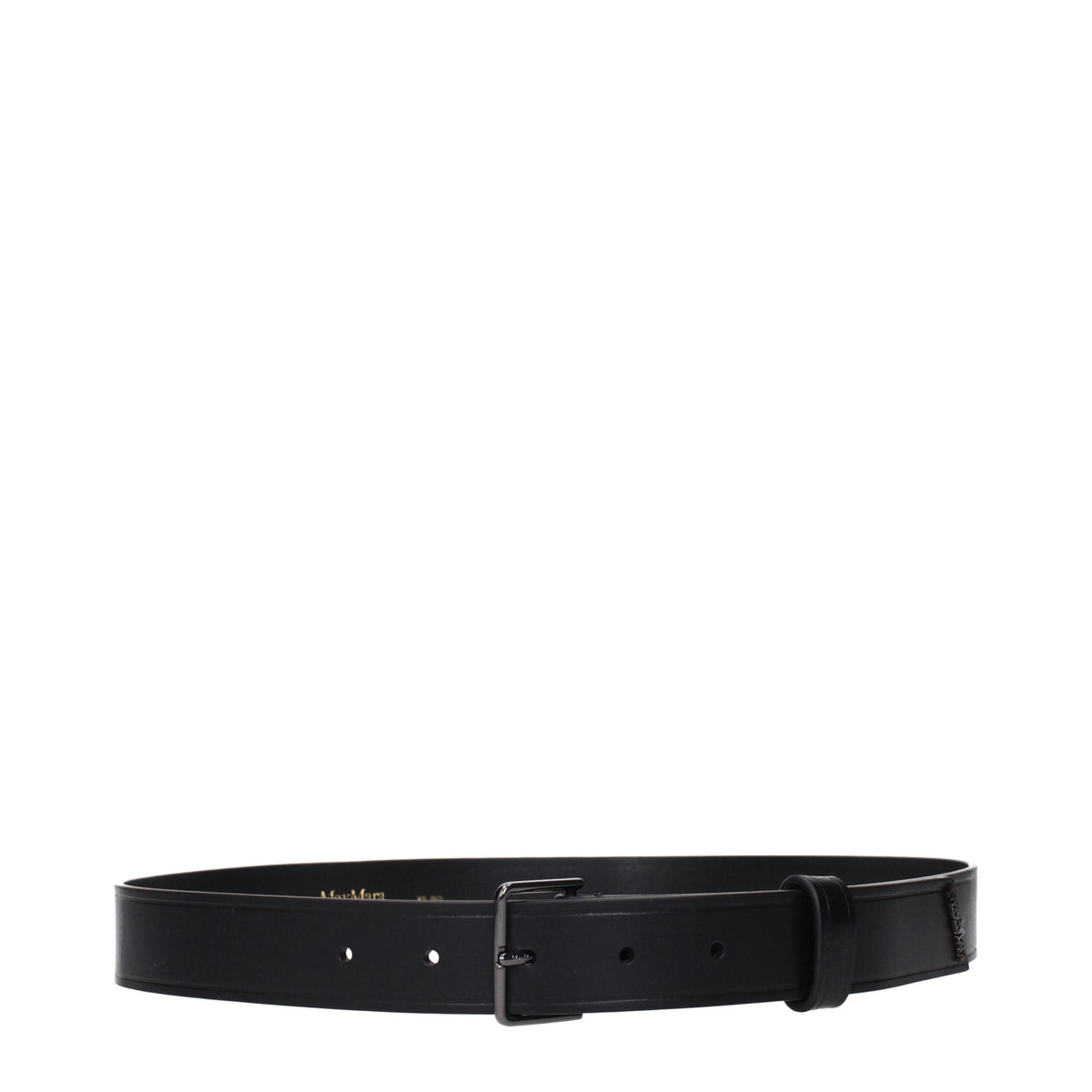 Max Mara Black Leather Regular Belt