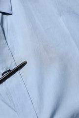 Dolce & Gabbana Blue Cotton Collared GOLD Formal Dress Shirt