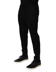 Dolce & Gabbana Black Cashmere Dress Formal Men Trouser Pants