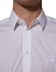 Dolce & Gabbana White Cotton MARTINI Formal Men Dress Shirt