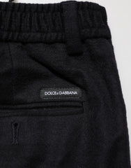 Dolce & Gabbana Black Cashmere Dress Formal Trouser Pants
