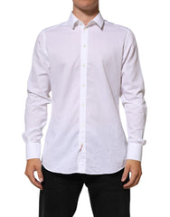 Dolce & Gabbana White Cotton MARTINI Men Formal Dress Shirt