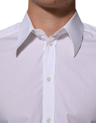 Dolce & Gabbana White Cotton MARTINI Men Formal Dress Shirt