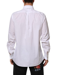 Dolce & Gabbana White Cotton MARTINI Bib Formal Dress Shirt