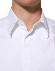 Dolce & Gabbana White Cotton MARTINI Bib Formal Dress Shirt