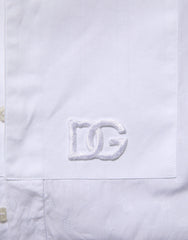 Dolce & Gabbana White Cotton MARTINI Bib Formal Dress Shirt