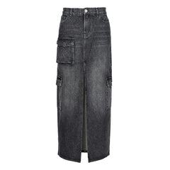 PINKO Black Cotton Skirt