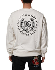 Dolce & Gabbana White DG Logo Crew Neck Sweatshirt Sweater