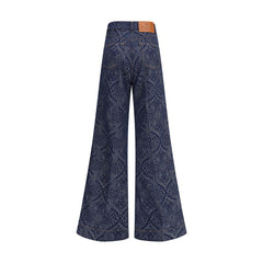 Etro Blue Cotton Flared Jeans