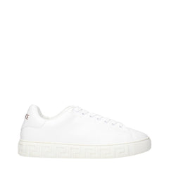 Versace White Leather Low Top Sneakers