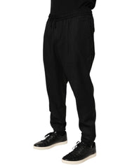 Dolce & Gabbana Black Drawstring Men Jogger Sweatpants Pants