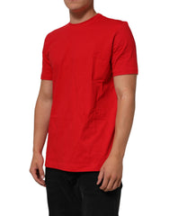Dolce & Gabbana Red Goodluck 2023 Cotton Crew Neck T-shirt