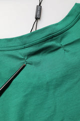 Dolce & Gabbana Green Cotton Graphic Logo Print Crewneck T-shirt