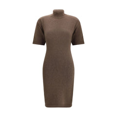 Jacquemus Brown Merino Wool Casual Dress