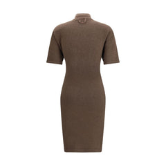 Jacquemus Brown Merino Wool Casual Dress