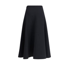 Jacquemus Black Cotton Midi Skirt