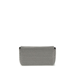 Brunello Cucinelli Gray Leather Shoulder Bag