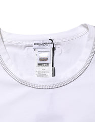 Dolce & Gabbana White Cotton Round Neck Men Underwear T-shirt
