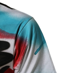 Dolce & Gabbana White Graffiti Crew Neck Short Sleeves T-shirt