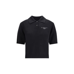Givenchy Black Wool Polo Shirt
