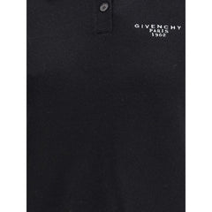 Givenchy Black Wool Polo Shirt