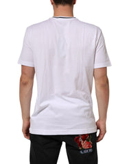 Dolce & Gabbana White Sacred Heart Short Sleeve Men T-shirt