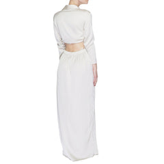 Sandro Ferrone Beige Polyester Long Dress
