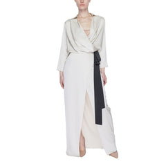 Sandro Ferrone Beige Polyester Long Dress