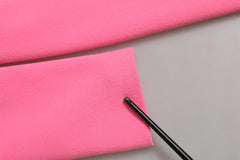 Dolce & Gabbana Pink Polyester Long Sleeves Sheath Midi Dress