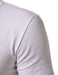 Dolce & Gabbana White Cotton V-Neck Short Sleeves T-shirt