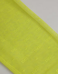 Dolce & Gabbana Neon Green Nylon Logo Lace Leggings Pants Underwear